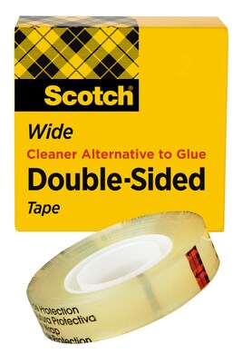 Scotch® Double Sided Tape, Wide Width, 1 x 36 yds., 1/Roll (66511296)