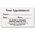 Basic Appointment Cards; Layout G, Linen Finish, White