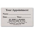 Basic Appointment Cards; Layout G, Linen Finish, Gray