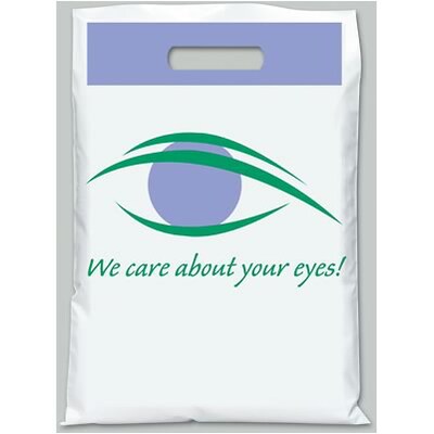 Medical Arts Press® Eye Care Non-Personalized Large 2-Color Supply Bags; 9 x 13, We Care About Your Eyes, 100 Bags, (36912)