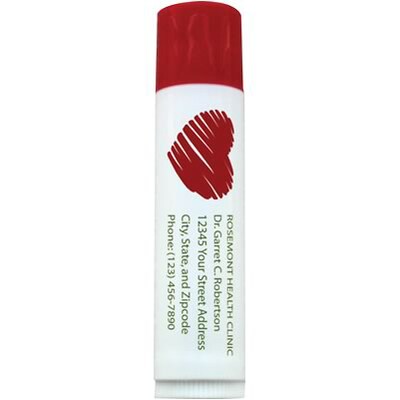 Custom Printed SPF 15 Lip Balm; Raspberry