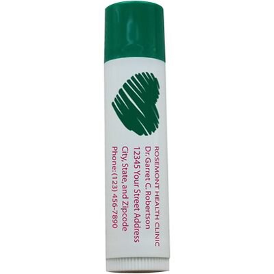 Custom Printed SPF 15 Lip Balm; Spearmint