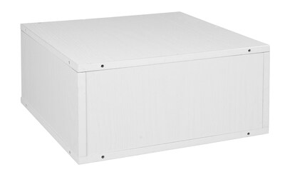 Niche Cubo Half Size Stackable Storage Cube, White Wood Grain (PC1206WH)