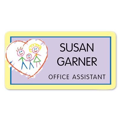 Custom Printed Medical Arts Press® Full-Color Generic Name Badges; Standard, Heart