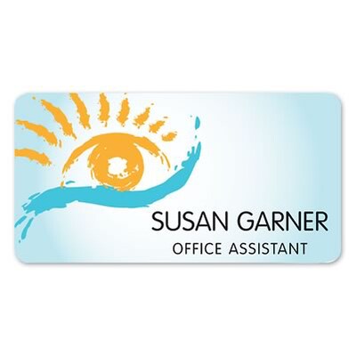 Custom Printed Medical Arts Press® Full-Color Eye Care Name Badges; Standard, Underlined Eye