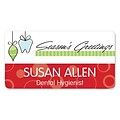 Medical Arts Press® Full-Color Seasonal Name Badges; Standard, Tooth Ornament