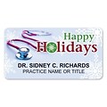 Medical Arts Press® Full-Color Seasonal Name Badges; Standard, Holiday Stethoscope