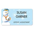 Medical Arts Press® Full-Color Seasonal Name Badges; Standard, Seasonal Snowman