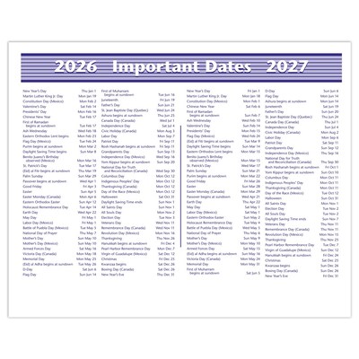 2026 AT-A-GLANCE Flip-A-Week 5.5" x 7" Weekly Desk Calendar, White/Purple (SW700X-00-26)