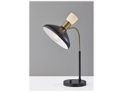 Adesso Patrick Incandescent Desk Lamp, 21, Black/Antique Brass (3758-01)