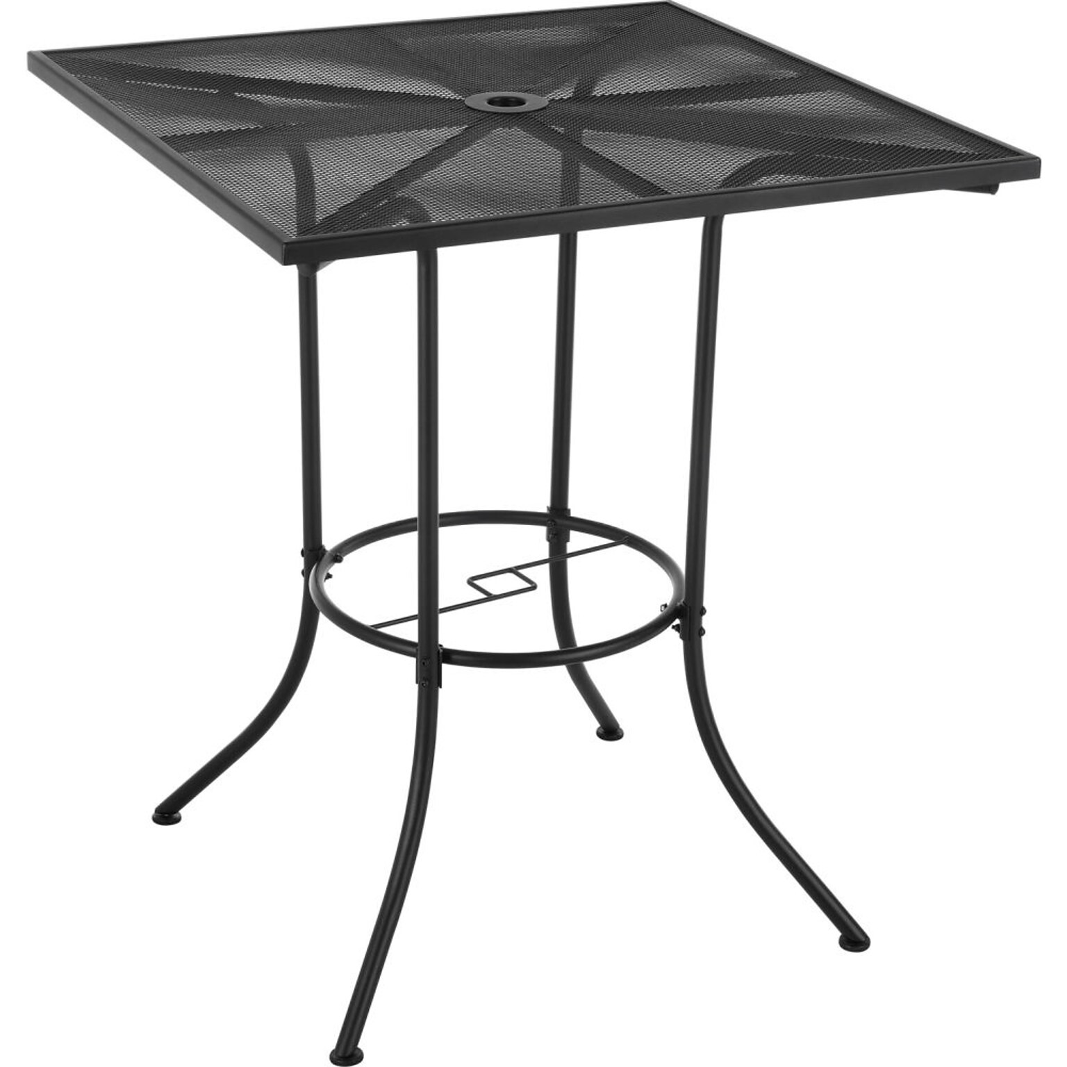 Global Industrial 36 Square Outdoor Bar Table, Steel Mesh, Black (262096)