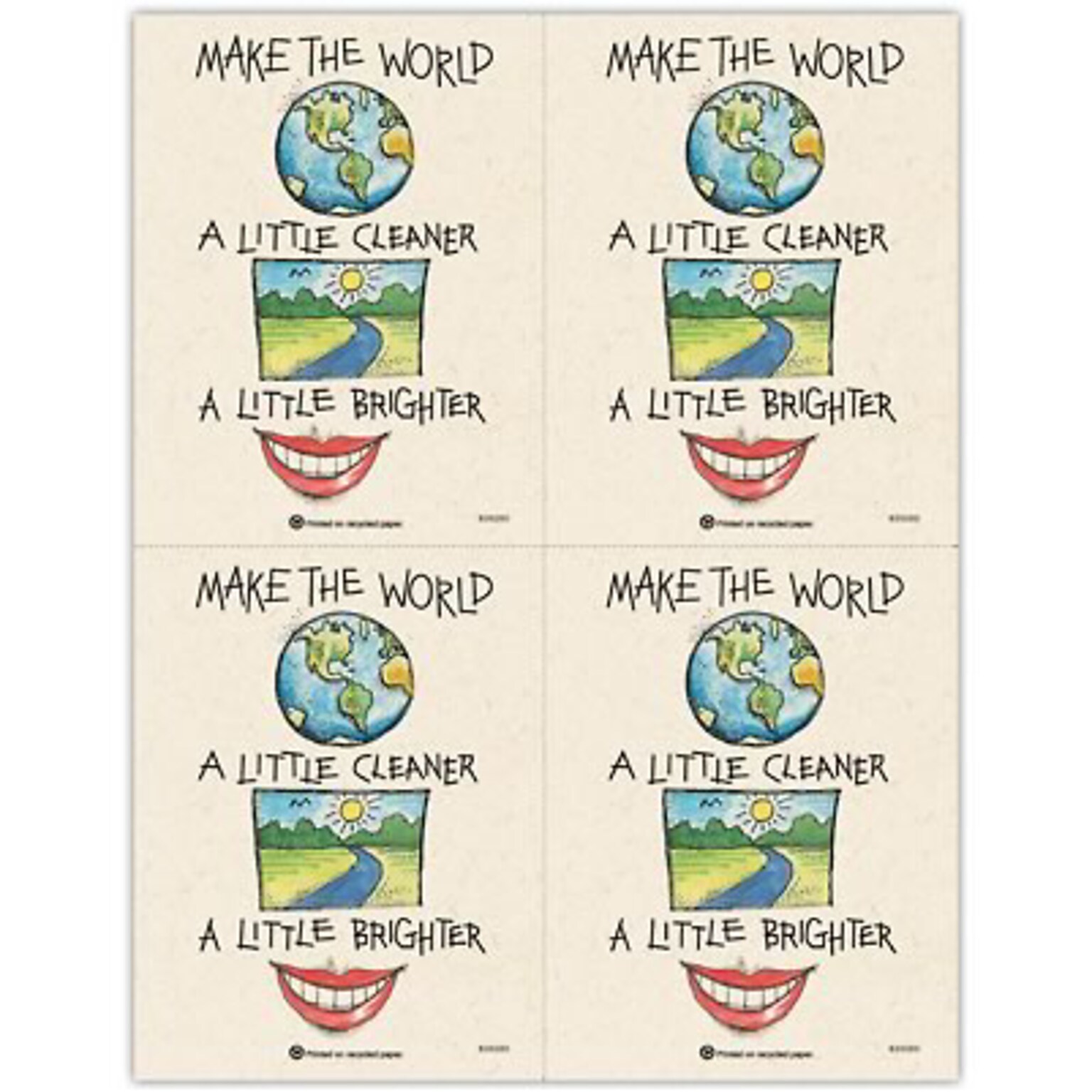 Medical Arts Press® Dental Postcards; for Laser Printer; Make World Cleaner, 100/Pk