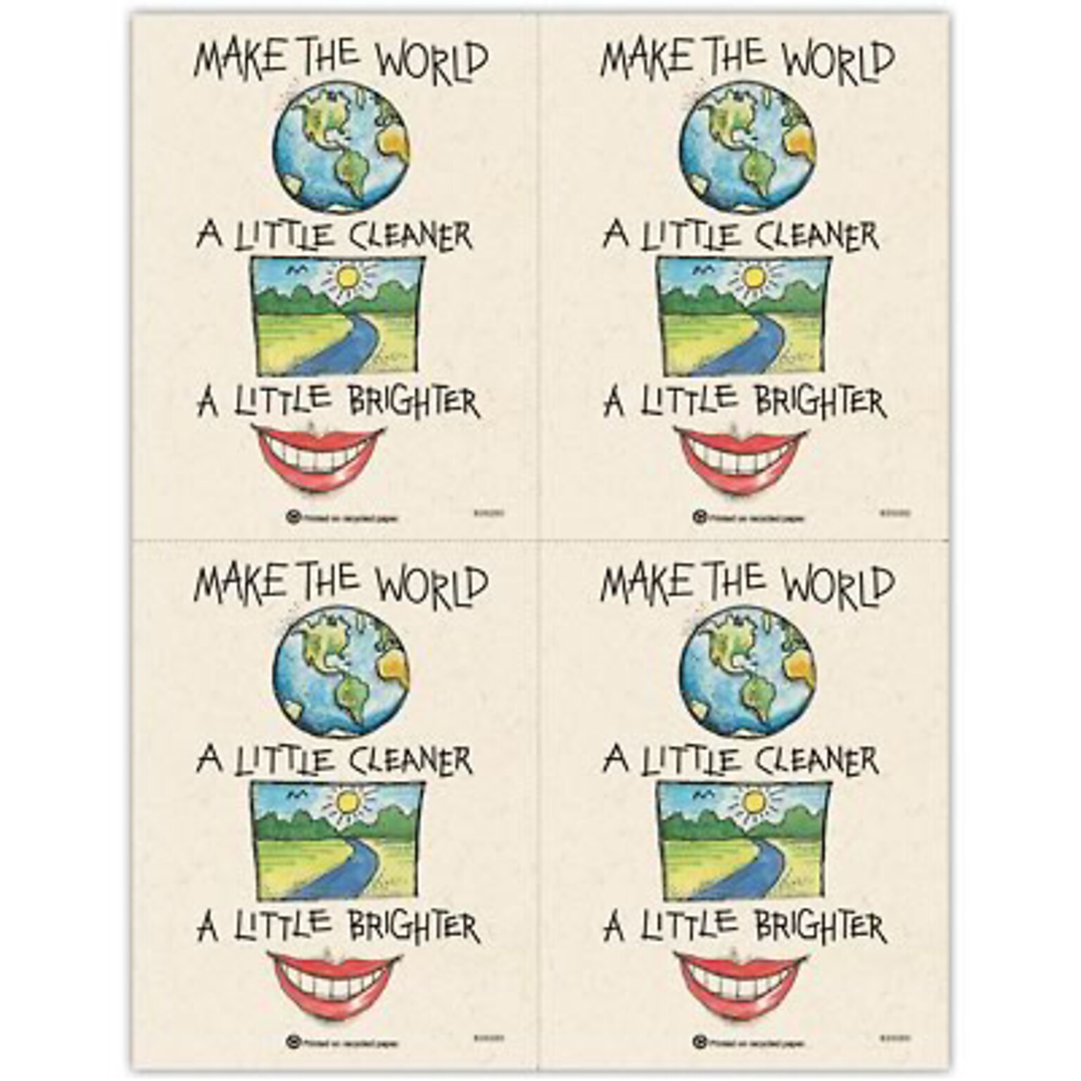 Medical Arts Press® Dental Postcards; for Laser Printer; Make World Cleaner, 100/Pk