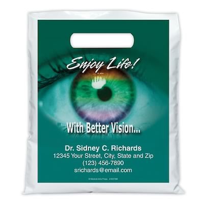 Medical Arts Press® Eye Care Personalized Full-Color Bags; 7-1/2x9, Enjoy Vision, 100 Bags, (41637)