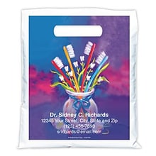 Medical Arts Press® Dental Personalized Full-Color Bags; 7-1/2x9, Toothbrush Vase, 100 Bags, (41527