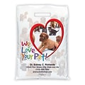 Medical Arts Press® Veterinary Personalized Full-Color Bags; 12X16, Heart/Dogs/Cats, 100 Bags, (416