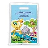 Medical Arts Press® Medical Personalized Full-Color Bags; 9x13, Hippo Giraffe Monkey