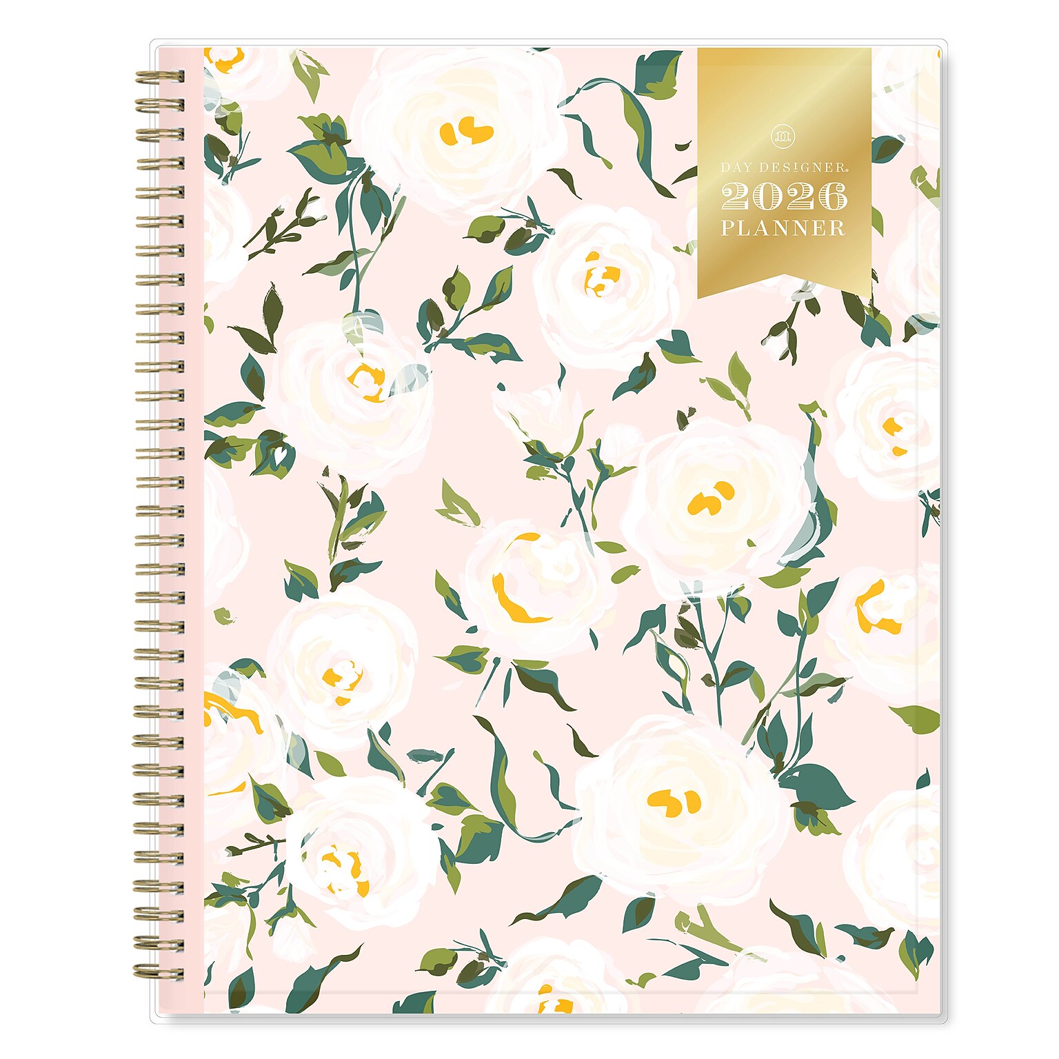 2026 Blue Sky Day Designer Coming Up Roses Blush 8.5 x 11  Weekly & Monthly Planner, Plastic Cover, Multicolored (140092-26)