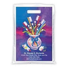 Medical Arts Press® Dental Personalized Full-Color Bags; 9x13, Toothbrush Vase, 100 Bags, (41527)