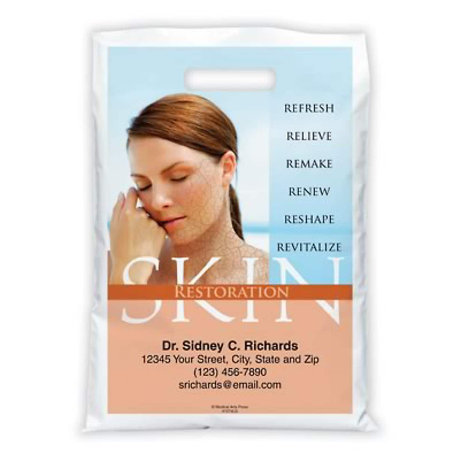 Medical Arts Press® Medical Personalized Full-Color Bags; 9x13, Skin Restoration, 100 Bags, (41574)