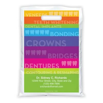 Medical Arts Press® Dental Personalized Full-Color Bags; 9x13, Bonding Crowns
