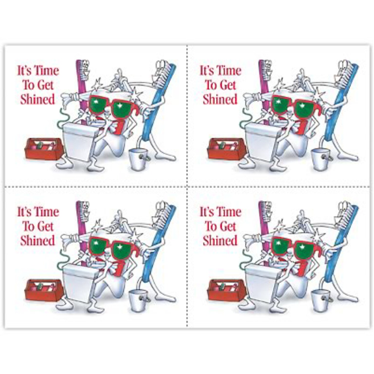 Toothguy® Dental Postcards; for Laser Printer; Get Shined, 100/Pk