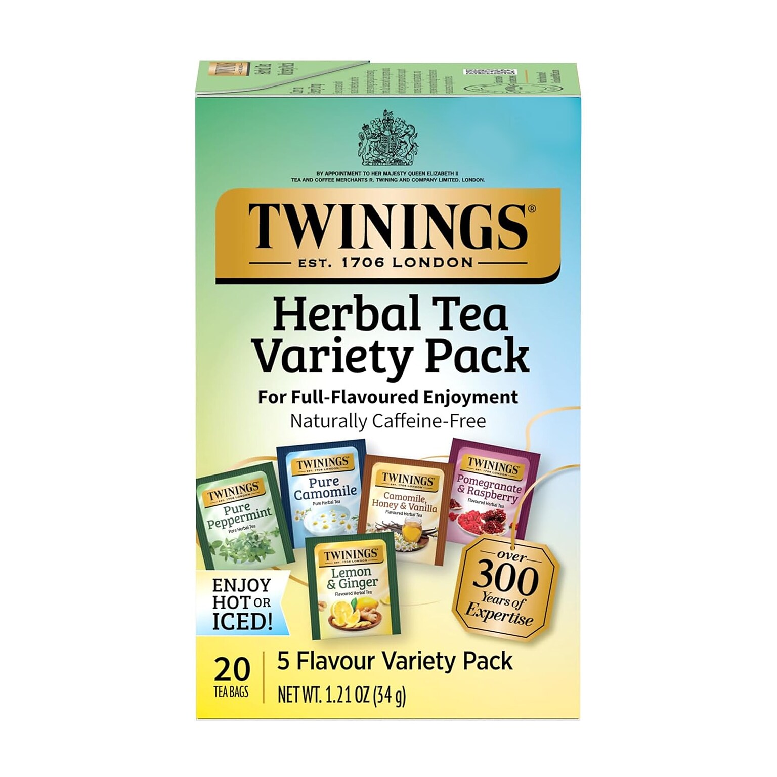 Twinings Assorted Herbal Tea Bags, 20/Box (F08666)