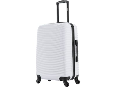 DUKAP Adly 25.39 Hardside Suitcase, 4-Wheeled Spinner, White (DKADL00M-WHI)