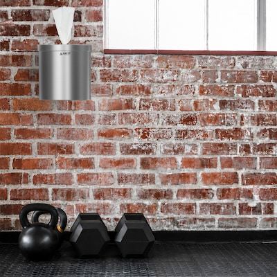 Gritt Commercial Wall Mounted Wipe Dispenser, Brushed Silver (GRI510-W)
