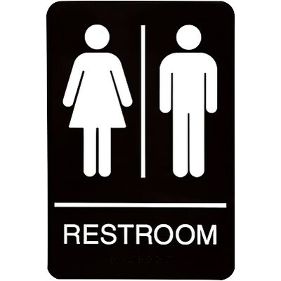 ADA Braille Restroom Sign; Men/Women