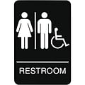 ADA Braille Restroom Sign; Men/Women, Handicapped