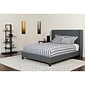 Flash Furniture Riverdale Tufted Upholstered Platform Bed in Dark Gray Fabric with Pocket Spring Mattress, King (HGBM48)