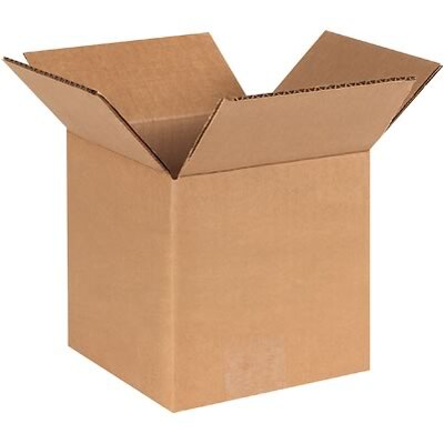 6Hx6Wx6L Single-Wall Cube Corrugated Boxes; Brown, 25 Boxes/Bundle