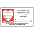 Medical Arts Press® Single-Imprint Peel-Off Sticker Appointment Cards; Heart