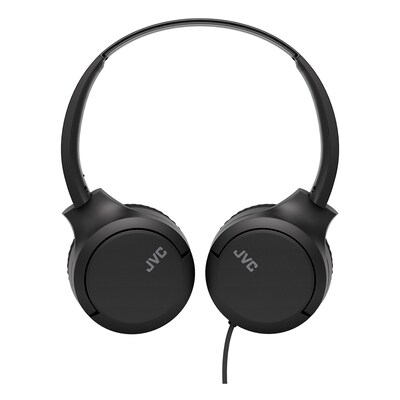JVC Foldable On-Ear Headphones with Microphone, Black (HA-S33UC)