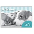 Medical Arts Press® Veterinary Welcome Cards; Teal Stripe,  Personalized