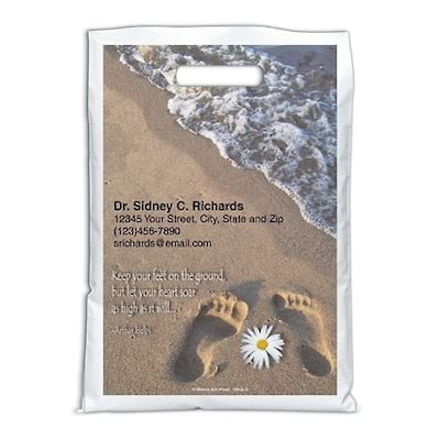 Medical Arts Press® Podiatry Personalized Full-Color Bags; 9x13, Sand Feet, 100 Bags, (18426)