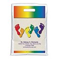 Medical Arts Press® Podiatry Personalized Full-Color Bags; 9x13, Colored Feet