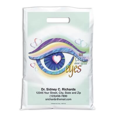 Medical Arts Press® Eye Care Personalized Full-Color Bags; 9x13, We Care Eyes, 100 Bags, (40371)