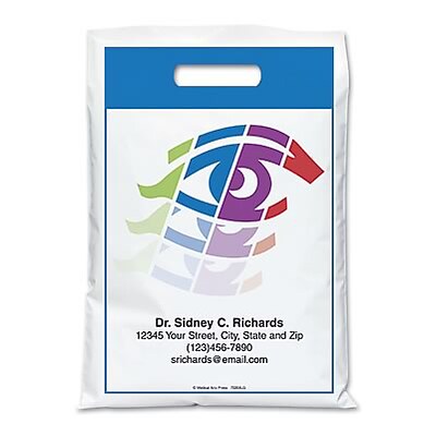 Medical Arts Press® Eye Care Personalized Full-Color Bags; 9x13, Multi-Eyes