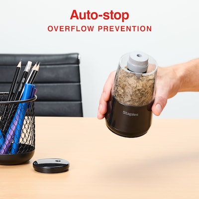 Staples Everyday Dual Powered Pencil Sharpener, Black (ST62626)