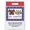 Medical Arts Press® Veterinary Personalized Full-Color Bags; 9x13, Purple Cat & Dog, 100 Bags, (55728)