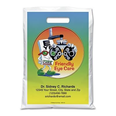 Medical Arts Press® Eye Care Personalized Full-Color Bags; 9x13, Eye Guy, 100 Bags, (40404)