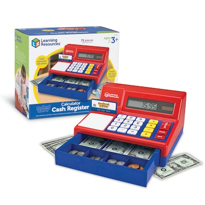 Learning Resources Pretend & Play Calculator Cash Register (LER2629), Plastic | Quill