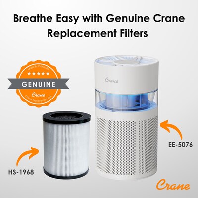 Crane HS-1968 HEPA Air Purifier Filter, 6.3 x 5.1