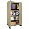 Sandusky® Steel Mobile Storage Cabinet; Assembled, 66Hx46Wx24D, Sand