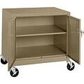 Sandusky® Steel Mobile Storage Cabinet; Assembled, 36Hx36Wx24D, Sand