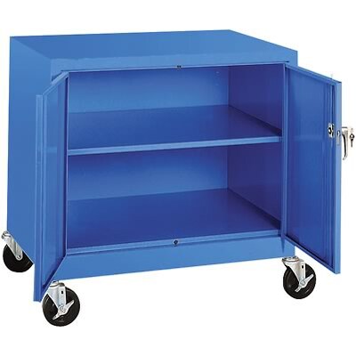 Sandusky® Steel Mobile Storage Cabinet; Assembled, 36Hx36Wx24D, Blue