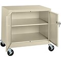 Sandusky® Steel Mobile Storage Cabinet; Assembled, 36Hx36Wx24D, Putty