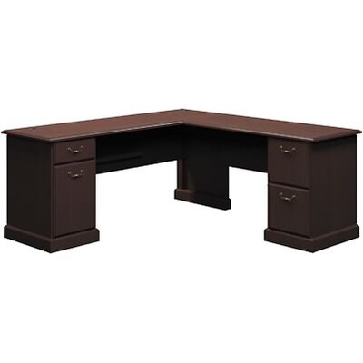 Bush® Syndicate in Mocha Cherry; 72x72 L-Desk, Ready-to-Assemble